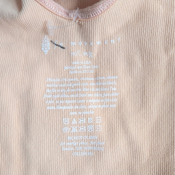 New Free People Movement Dance All Day Coral Peach Bodysuit Medium/Large - Picture 6 of 6